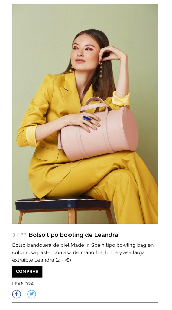 Leandra en In Style entre los bolsos grandes para una vuelta a la oficina cool.