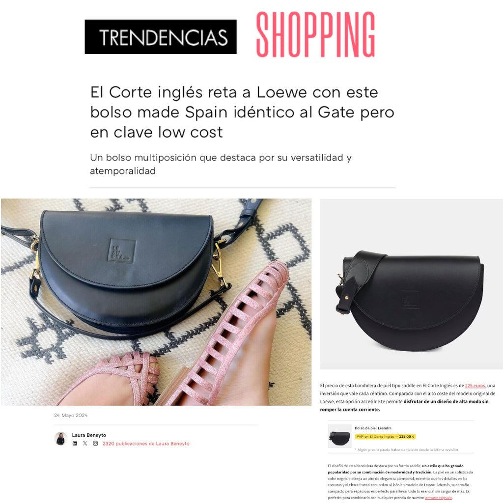 Leandra en Trendencias "El bolso multiposición que destaca por su versatilidad y atemporalidad.