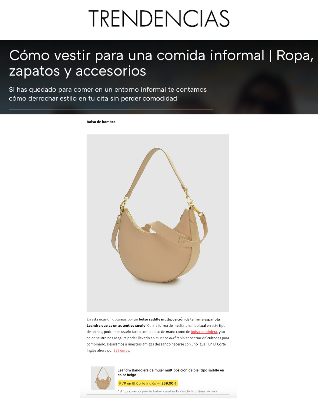 Trendencias Corte Ingles Bolsos Adolfo Dominguez Bolsos Obag Corte