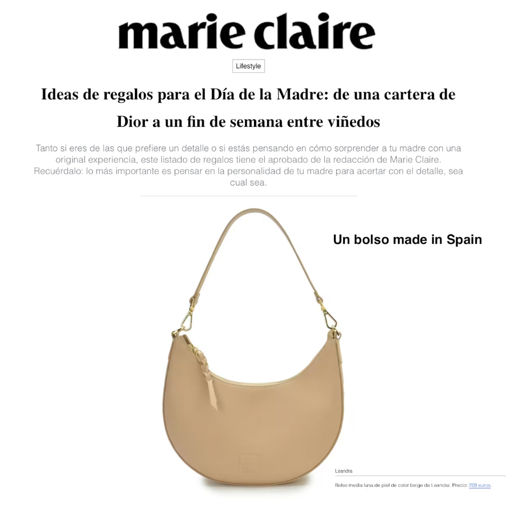 Leandra en Marie Claire entre las ideas de regalos para el Día de la Madre