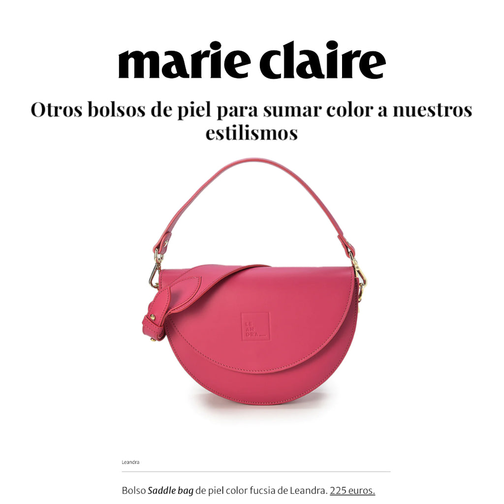 Nuestra saddle bag color fucsia Leandra en Marie Claire