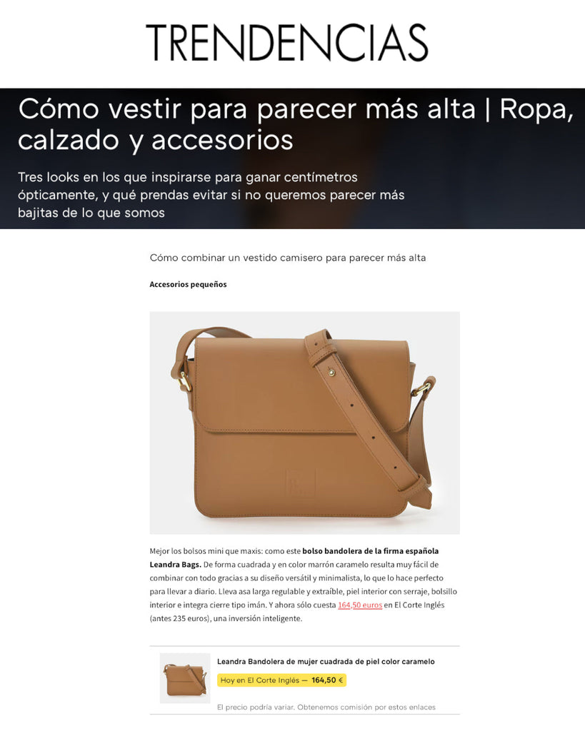 Cómo sacar partido a tu bandolera rectangular con solapa Leandra para parecer más alta