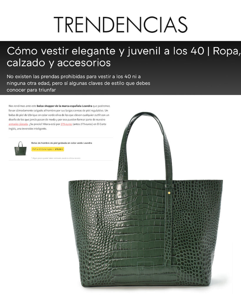 Leandra en Trendencias "Como vestir elegante y juvenil a los 40"