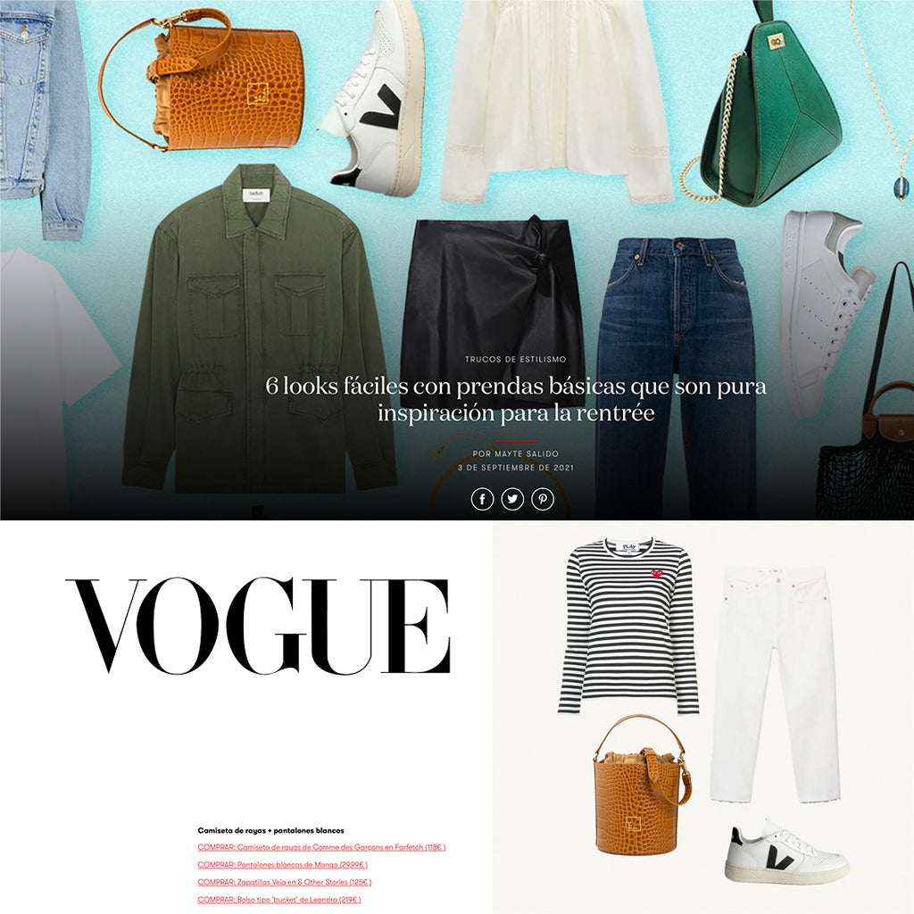 Leandra en Vogue entre los 6 looks fáciles con prendas básicas que son infalibles para la rentrée