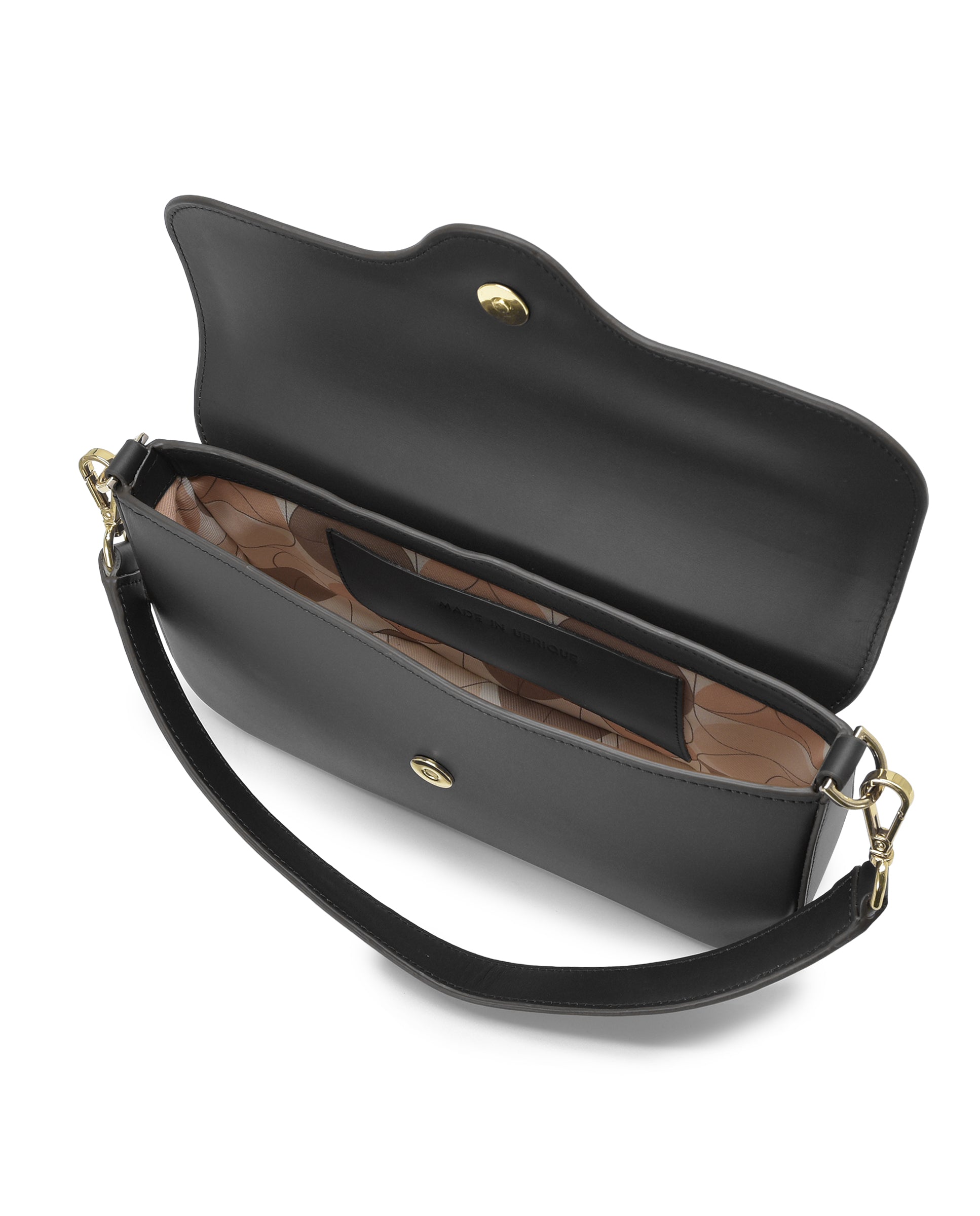 Bolso De Hombro GG Emblem Tamaño Pequeño En Piel Con GG Plateada