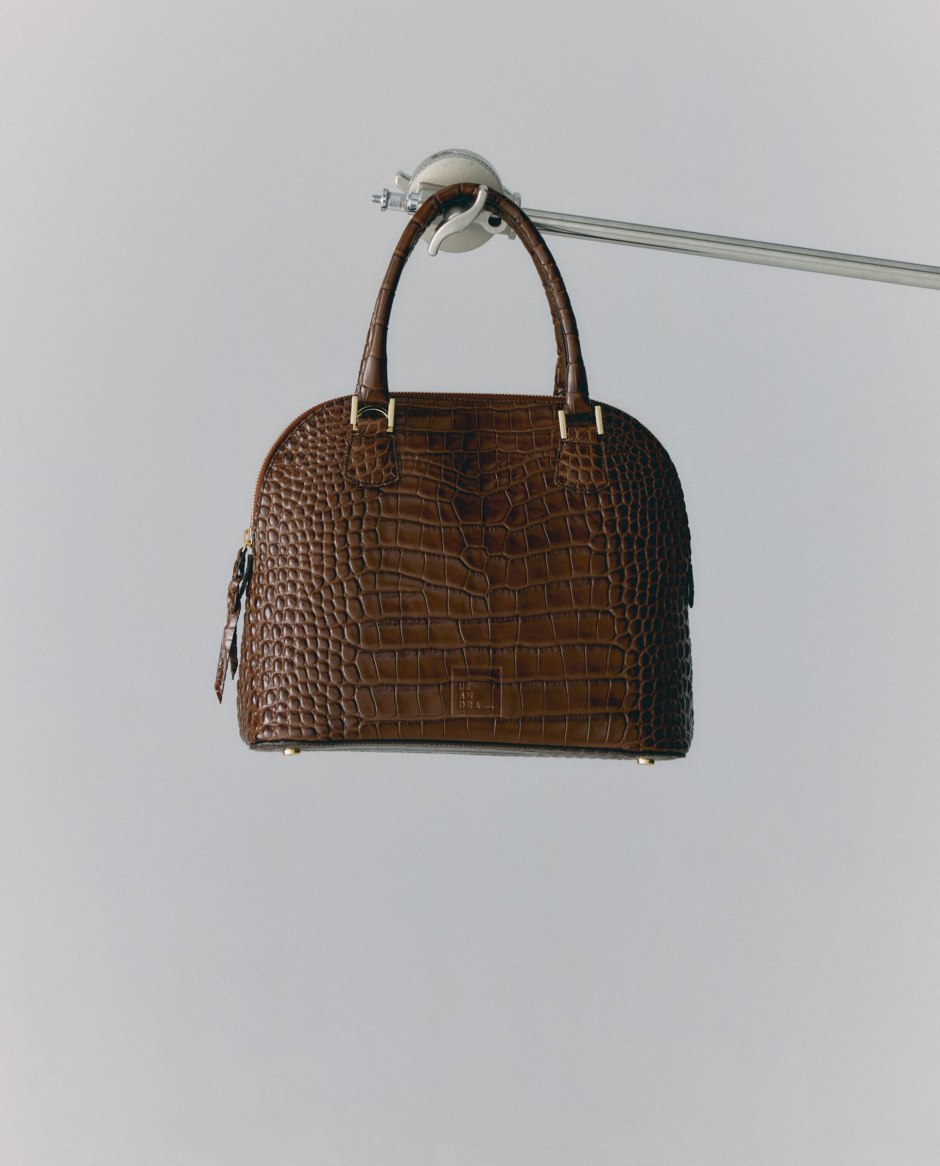 Cartera Con Cremallera En Estilo Vintage LEAS En Piel Auténtica, Dark