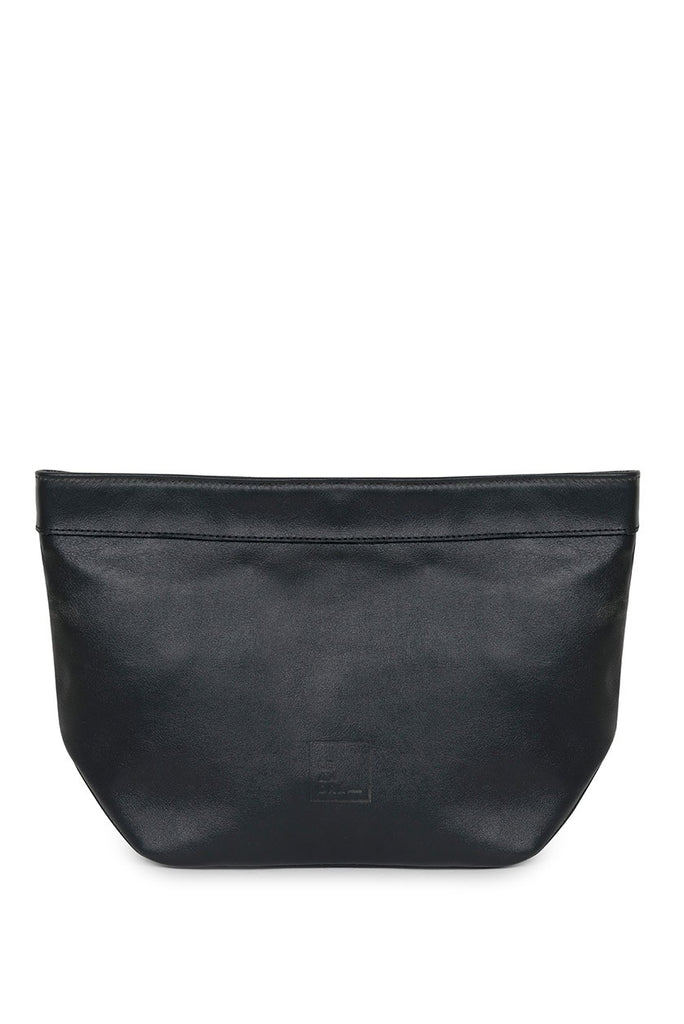 Bolso de mano negro de piel Leandra. Bolsos de piel made in Spain Leandra