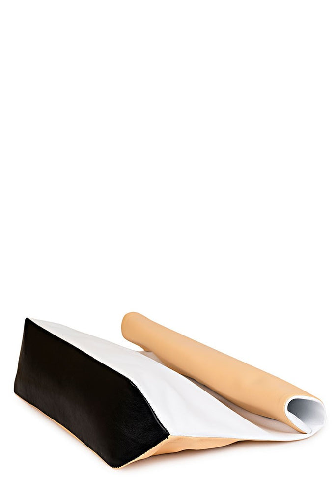 Paper bag tricolor nude piel Leandra - Leandra