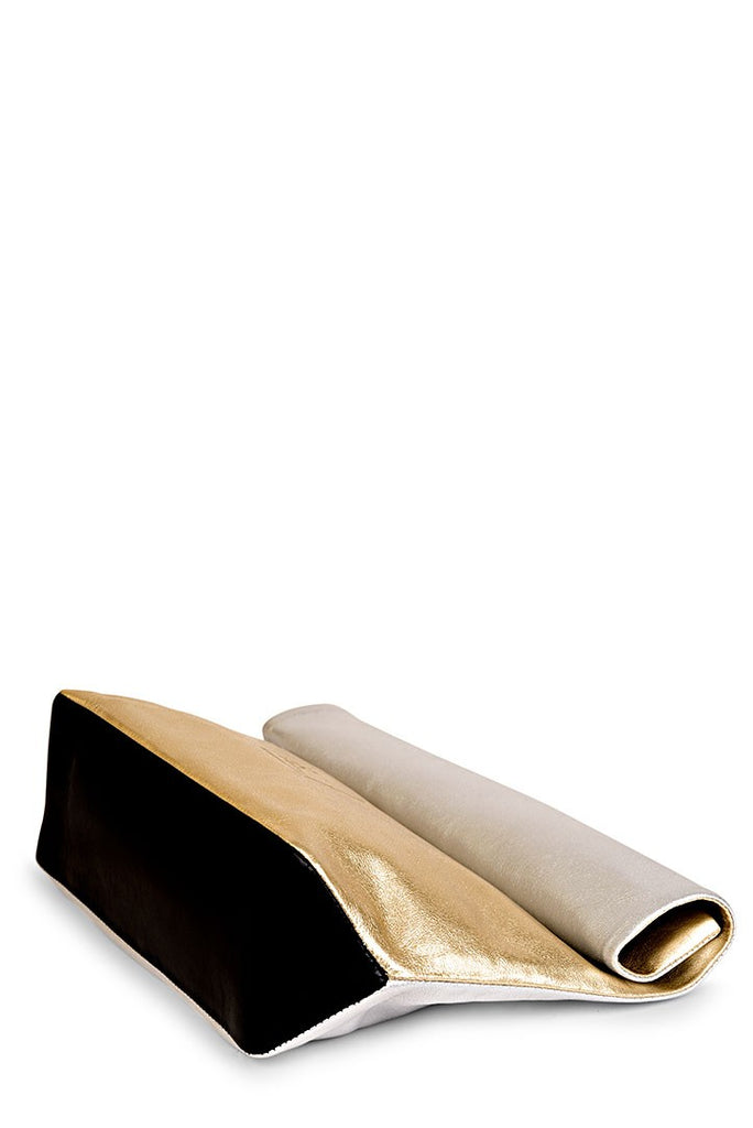 Paper Bag metalizado piel Leandra - Leandra