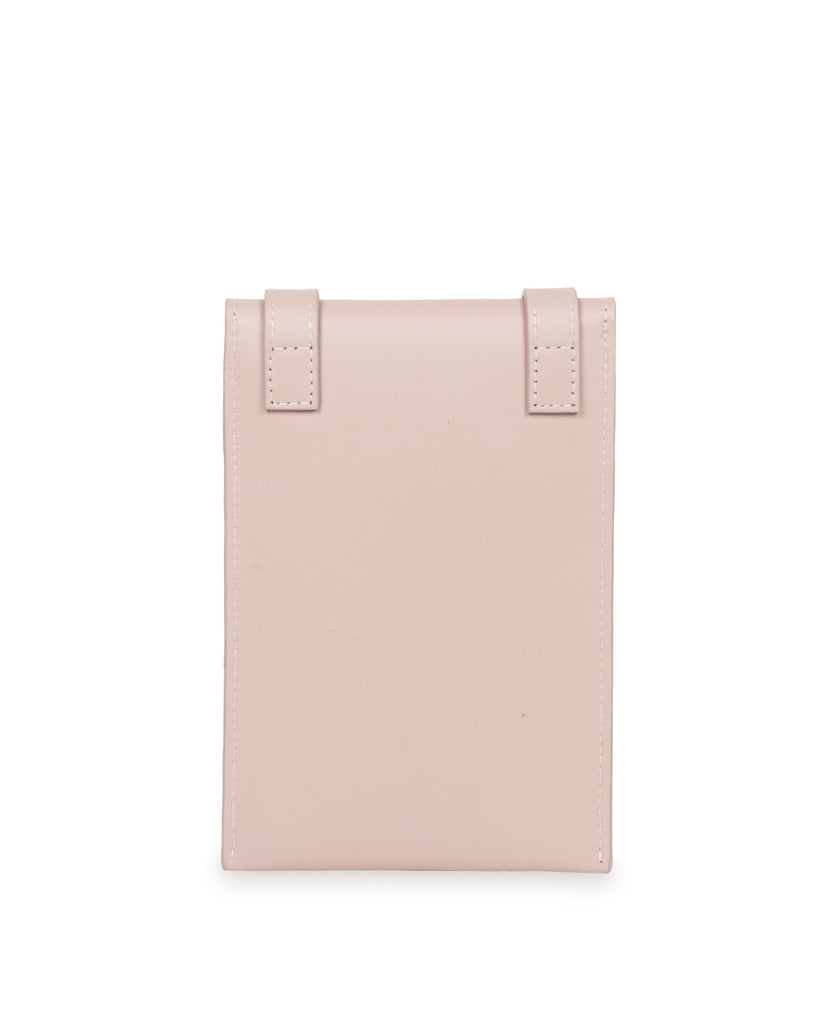 Bolso mini bandolera multiposición de piel rosa pastel Leandra. Bolso de piel Made in Spain Leandra