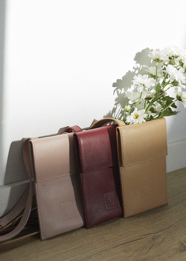 Bolso mini bandolera burgundy Leandra Mini bag made in Spain Leandra